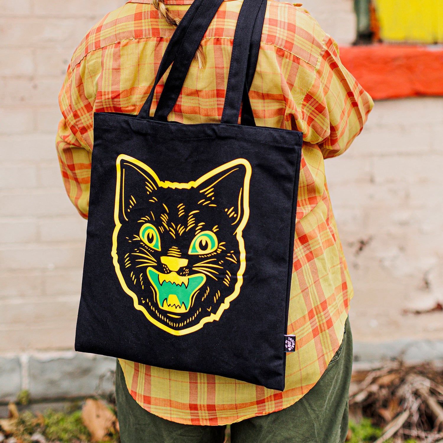 Lucky Cat Black Tote Bag – Midnight Oil